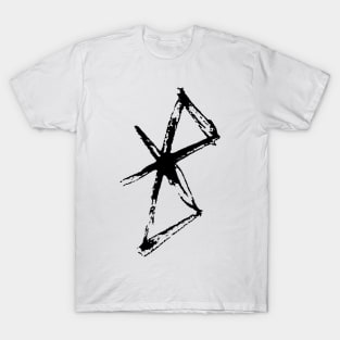 Dark and Gritty Bluetooth Symbol T-Shirt